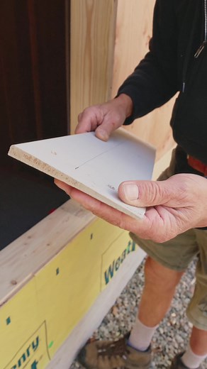 Replying to @Fine Homebuilding While demonstrating the process of installing housewrap before windows, Mike Guertin explains the importance of creating a proper drainage path before you flash the sill pan. Here he shows how you can achieve this by installing a sloped piece of beveled siding in your rough opening. The second method involves creating a back dam. #windowInstall #HomeBuild #Building #WRB