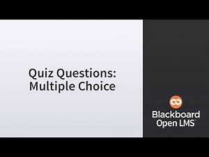 Quiz Questions: Multiple Choice