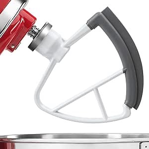 Flex Edge Beater for KitchenAid - 4.5/5 Quart Kitchen Aid Attachments For Mixer - Paddle Beater with Flexible Silicone Edges Bowl Scraper for KitchenAid Tilt-Head Stand Mixer