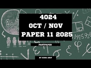 4024 /11 /OCT/ NOV/ 2025 (O LEVEL MATHEMATICS) STEP BY STEP SOLUTION.
