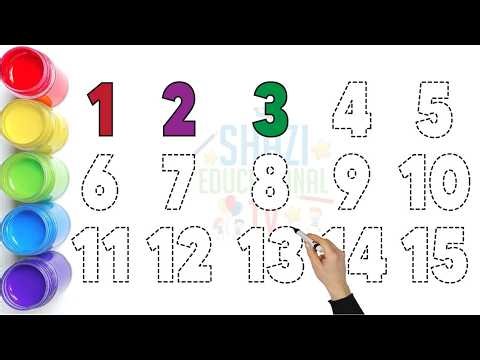 Learn 1-15 - Kids Tracing & Coloring Fun