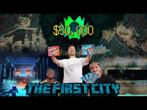 Minecraft The First City ($50,000 MrBeast Mod) Speedrun in 45 Minute