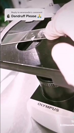 Dandruff under the microscope #laboratory #medtech #microscope #dandruff #underthemicroscope