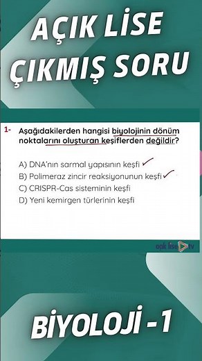 ONE QUESTION - ONE ANSWER - BIOLOGY 1