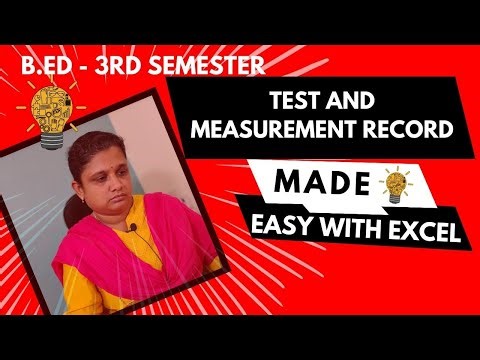 HOW TO DO QUESTION-WISE ANALYSIS ON EXCEL SHEET ? -TEST AND MEASUREMENT TEACHER TRAINING RECORD
