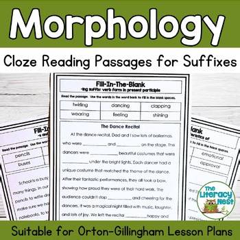 Morphology Cloze Reading Comprehension Passages for Suffixes
