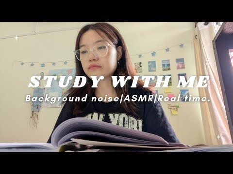 STUDY WITH ME LIVE|Background noise|No music|ASMR|Real time focus|Let's do this💪🏻💪🏻