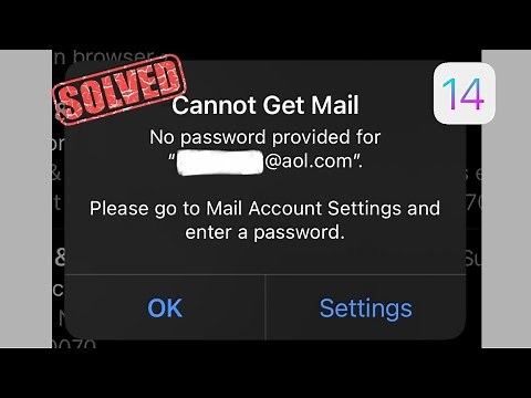 Cannot Get Mail No Password Provided Please Go to Mail Account Settings & Enter a Password iOS 14.4
