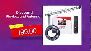 Get over 33% Off a Digicel TV Playbox and Antenna this month. Buy now for only K199 and enjoy FREE VIEWING of 40 Channels for the first 7 Days! Offer now available at Digicel Retail outlets in Lae, Kokopo and Mt Hagen. Don't miss out, get yours today!😃 | Digicel