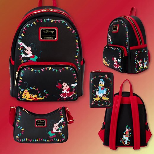 5.8K views · 74 reactions | New! Pre-order: Mickey & Friends Christmas Light Decorations Light Up Loungefly Mini Backpack, Crossbody, and Wallet  Available on Loungefly .com Buy ➞ https://lfyn.ws/jk4g | Loungefly News | Facebook