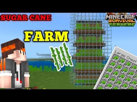 ⚙️ Fully Automatic Sugar Cane Farm Build in Minecraft PE (Survival #17),#Automaticsugercane
