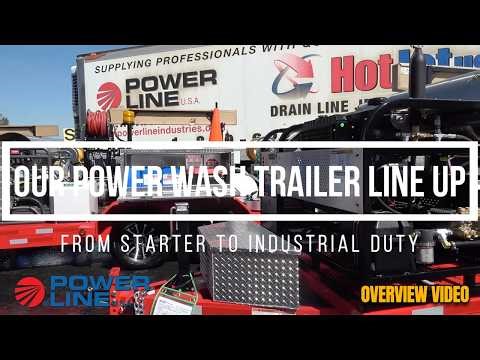 Power Wash Trailer Line Up from Power Line Industries Commercial / Industrial Duty
