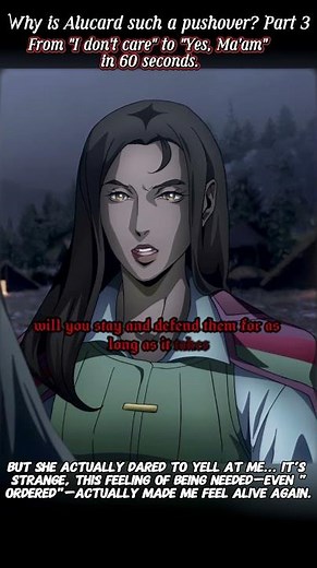 Why Alucard Can’t Say No to Her | SCENE+EXPLAINED #shorts #viralshorts #viral #castlevania #anime