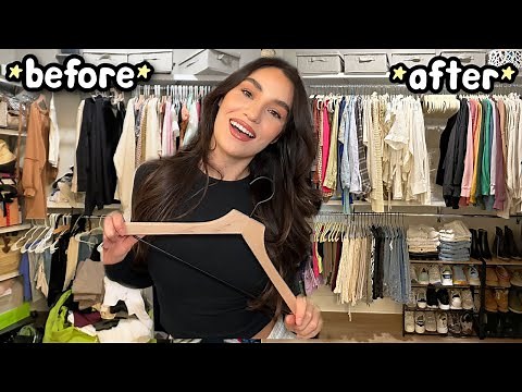 EXTREME closet clean out & organization for 2024 *satisfying* | aesthetic closet transformation