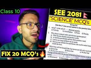 Top 20 MCQ's in SCIENCE SEE 2081 Boards🔥! Class 10🇳🇵