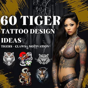 60 Tiger Tattoo Design,tattoo for Men, Tiger Design Ideas,tattoo Sketches Designs, Unique Tattoo Design, Animal Tattoo,digital Download - Etsy Australia