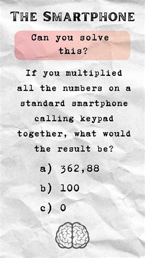 Multiply ALL Numbers on a Phone Keypad... Result? 🤔 #riddlejourney #brainteaser