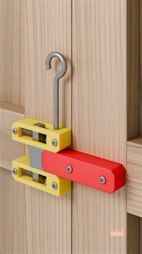 Outdoor creative slide door lock design#design#diy#Creativity