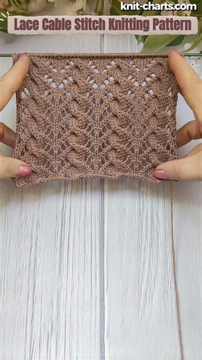 Lace Cable Stitch Knitting Pattern #knitting #KnittingPattern #DIYknitting #strickanleitung