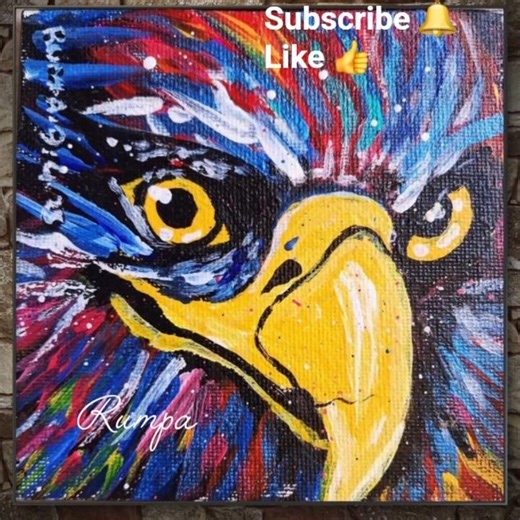 The Eagle Eyes 👀 Acrylic painting on canvas