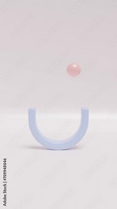 Physics 3D loop shapes animation Stock Video