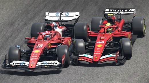 Ferrari F1 2026 Concept vs F1 2025 at Fiorano - Lewis Hamilton vs Charles Leclerc | Raceluxius Horizon