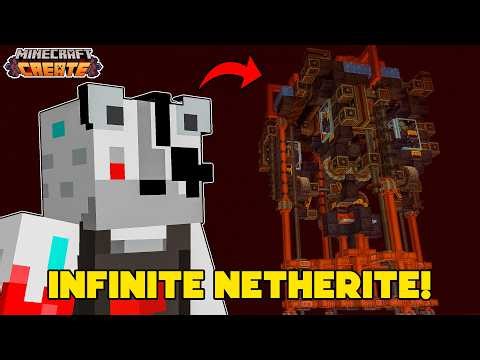 How I built the BEST Netherite Farm in the Minecraft Create Mod?!