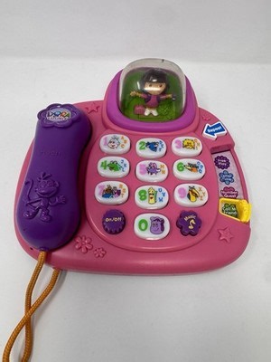 VTech Dora the Explorer Dial & Learn Phone 2009 Works HTF Toy (VIDEO) | eBay