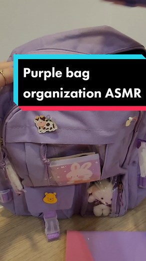 I live a purple school bag it's cute #studytok #studygram #schoolsupplies #purplebag
