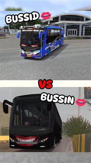 BUS NYEGIR DI BUSSID 👍👄VS DI BUSSIN☠️👍#ets2 #truk #bus