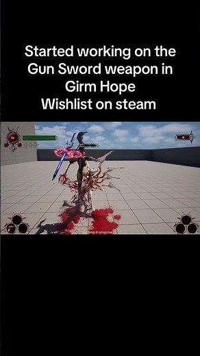 Working on a Gun Sword weapon in Grim Hope