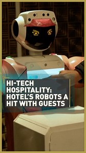 118K views · 80 reactions | A South African hotel is using robots to counter some of the challenges of COVID-19. Is this the future for front-of-house? 烙 Read more: https://newseu.cgtn.com/news/2021-02-04/Robot-room-service-South-African-hotel-goes-hi-tech-in-COVID-19-era-XC6cxQIkWA/index.html | CGTNEurope | Facebook