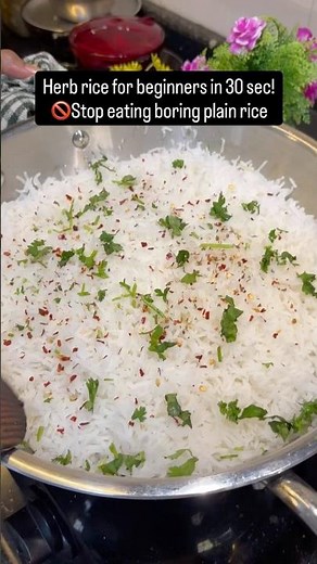 Learn to cook Herb rice for beginners in just 30seconds ,5 simple ingredients! #recipe #breakfast