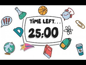 25 Minute Countdown Timer | Study, Work & Focus Timer (Pomodoro Style)