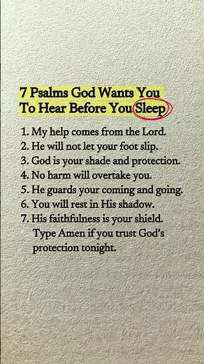 7 Psalms God Wants You To Hear Before You Sleep!