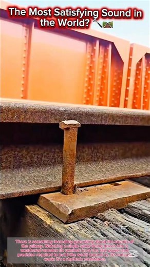 The Most Satisfying Sound in the World? 🔨🛤️ #asmr #railroad