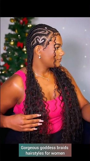 gorgeous goddess braids hairstyles for women #shorts #braids #hairstyles #goddessbraids
