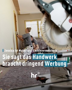 107K views · 1.6K reactions | Jessica ist Malerin und zeigt auf Social Media was sie alles auf ihrer Arbeit macht. Bessere Werbung für das Handwerk kann sie sich nicht vorstellen! Die ganze Doku "Neue Generation Handwerk – Traumberuf Maler" kannst du dir in der ARD-Mediathek anschauen: https://1.ard.de/traumberuf_maler?fb=c1 | Hessischer Rundfunk | Facebook
