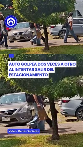 ¿Qué pasó ahí? 😳 Auto choca dos veces contra otro 🚘 al intentar salir del estacionamiento… ni porque tenía a un 'viene, viene' ayudándolo. 😅 #RFmx #Imperdible #TikTokInforma #TikTokMeHizoVer #noticias