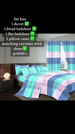 Complete Bedding Set with Matching Curtains