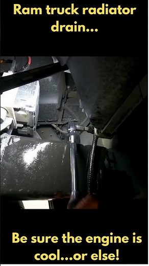 Don't do this when draining the radiator! #ramtrucks #diy #safety