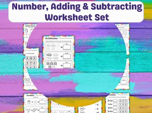 Math Printable Worksheets: Numbers, Addition, Subtraction, Telling Time (PDF) - Etsy UK