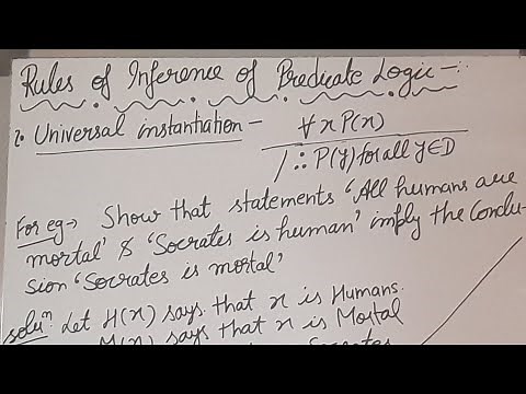 L-37)Universal Instantiation,Universal generalization (MCA 1st sem Discrete Mathematics)