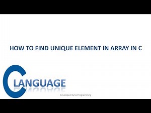 how to find unique elements in array in c programming || how to find unique elements in array in c