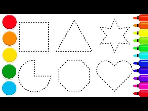How to draw simple 2d geometric shapes | step by step