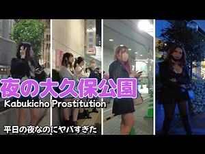【夜の大久保公園】リアルなパパ活現場！立ち〇ぼ！TOKYO Kabukicho Prostitution【4K】