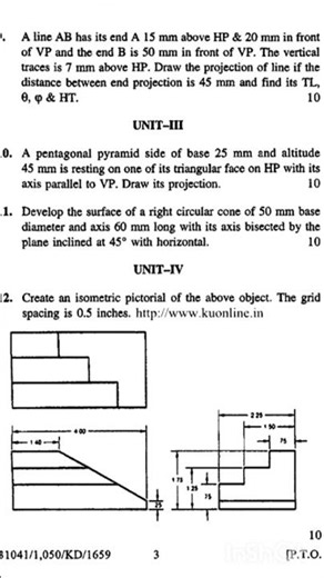 #kuk B.Tech. 1st sem EGD QUESTION PAPER #questionpaper #viralshorts