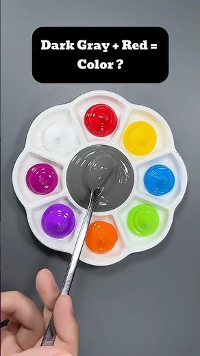 🩶Dark Gray VS with Rainbow Color #colormaster #satisfying #mixingcolors #shots