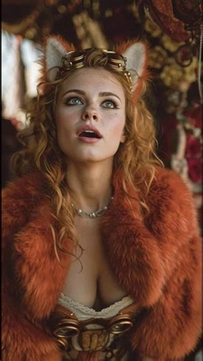 Lady Palutena the Steampunk Red Fox Woman 🦊⚙️✨ | Hyper-Real Fairy Lab Portrait 📸🔮