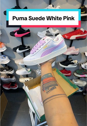 Puma Suede XL White and Pink Sneakers Review